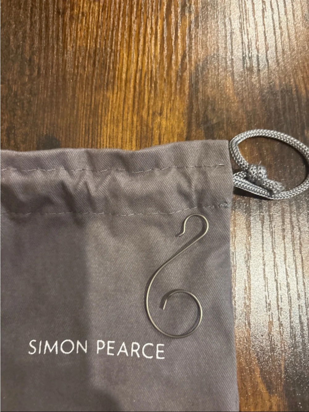 Simon Pearce Gray Kids Drawstring Jewelry Pouch - Picture 6 of 7